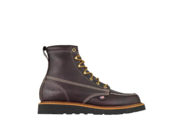 Image of Thorogood Mens American Heritage Wedges 6in Moc Toe Black Walnut Leather, Brown, 9.5/2E 814-4266-9.5-2E