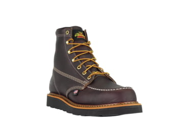 Image of Thorogood Mens American Heritage Wedges 6in Moc Toe Black Walnut Leather, Brown, 9.5/2E 814-4266-9.5-2E