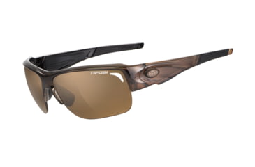 Image of Tifosi Optics Elder Sunglasses - Crystal Brown Frame w/Brown,AC Red and Clear Lens 1170104702