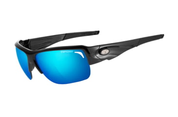Image of Tifosi Optics Elder Sunglasses - Gloss Black Frame w/Clarion Blue,AC Red and Clear Lens 1170100222