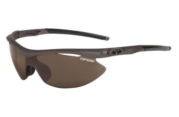 Image of Tifosi Slip Sunglasses - Iron Frame, Brown/AC Red/Clear Lenses 0010100402