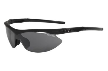 Image of Tifosi Slip Sunglasses - Matte Black Frame, Smoke Polarized/AC Red/Yellow Lenses 0010700111