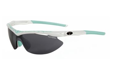 Image of Tifosi Slip Sunglasses - Mint Script Frame, Smoke/AC Red/Clear Lenses 0010101501