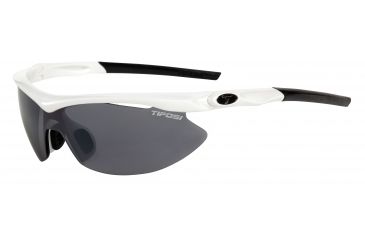 Image of Tifosi Slip Sunglasses - Pearl White Frame, Smoke/AC Red/Clear Lenses 0010101101