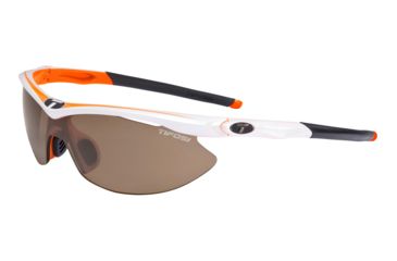 Image of Tifosi Slip Sunglasses - Race Orange Frame, Brown/AC Red/Clear Lenses 0010101702
