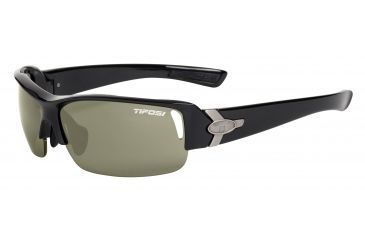 Image of Tifosi Slope Sunglasses - Gloss Black Frame, GT/EC/AC Red Lenses 0030200210