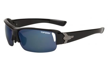 Image of Tifosi Slope Sunglasses - Gloss Black Frame, Smoke Blue/AC Red/Clear Lenses 0030100204