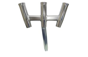 Image of Tigress GS Trident Rod Holder - Bent Butt - Polished Aluminum 71810