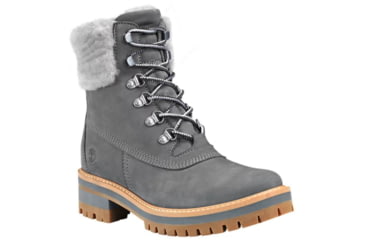 Image of Timberland Courmayeur Valley Shearling 6in Waterproof Boot - Women's, Medium Grey Nubuck, 10, TB0A255AG77-10-MED
