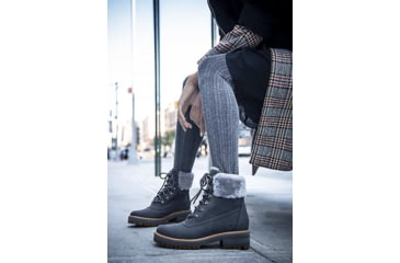 Image of Timberland Courmayeur Valley Shearling 6in Waterproof Boot - Women's, Medium Grey Nubuck, 10, TB0A255AG77-10-MED