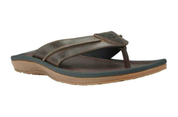 Image of Timberland Earthkeepers Leather Thong Sandal - Men's-Brown Oiled-Medium-7 US