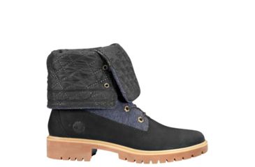 Image of Timberland Jayne Mixed-Media Warm Gaiter Boots - Womens, Black Nubuck w/Grey NXt Wool, Medium, 6.5, TB0A1URS001-65-Medium
