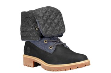 Image of Timberland Jayne Mixed-Media Warm Gaiter Boots - Womens, Black Nubuck w/Grey NXt Wool, Medium, 6.5, TB0A1URS001-65-Medium