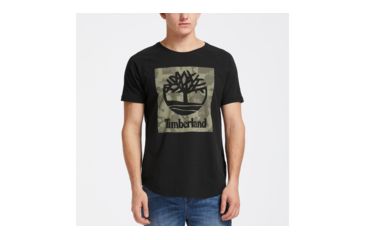 Image of Timberland Men's Wild River Short Sleeve Camo Tee, Black, M, TB0A1MBM001-M