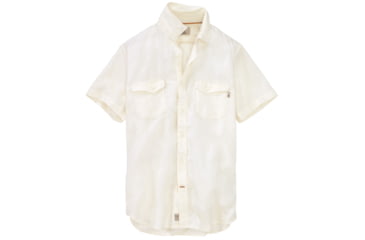 Image of Timberland Mill River Linen Cargo Short Sleeve Shirt - Men's-White-Medium