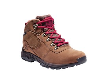 Image of Timberland Mt. Maddsen Mid Leather Waterproof Boot - Womens, Rust Nubuck, 10, TB0A25MV643-10-MED