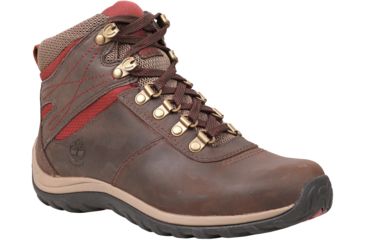 Image of Timberland Norwood Mid Waterproof Hiking Boot - Women's-Dark Brown-Medium-7