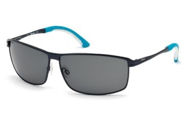 Image of Timberland TB9043 Sunglasses - Matte Blue Frame Color, Smoke Polarized Lens Color