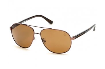 Image of Timberland TB9076 Sunglasses - Matte Dark Brown Frame Color, Brown Polarized Lens Color