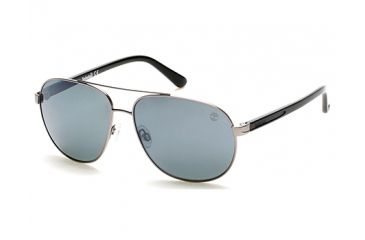 Image of Timberland TB9076 Sunglasses - Matte Gun Metal Frame Color, Smoke Polarized Lens Color