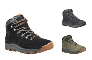 Image of Timberland World Hiker Mid Boots - Men's, Black, Dark Grey, Dark Olive