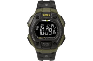 Image of Timex IRONMAN Classic 30 41mm Full-Size Resin Strap Watch - Green/Black 78202