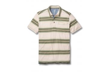 Image of Toad&amp;Co Blackjack Men's Polo Shirt, Thyme Stripe, Large T2002810-313-L