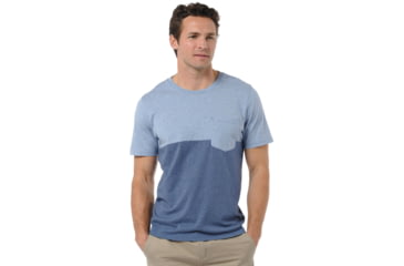 Image of Toad&amp;Co Blockout Pocket Tee - Men's-Deep Blue Heather-Small