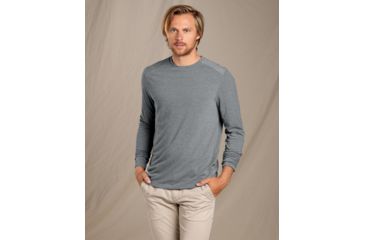 Image of Toad&amp;Co Debug Lightweight Long Sleeve Crew - Mens, Iron Throne, Extra Large, T2242709-041-XL