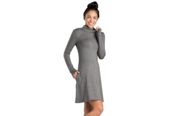 Image of Toad&amp;Co Fernview Long Sleeve Dress - Women's, Charcoal Heather, XS, T1071808-110-XS
