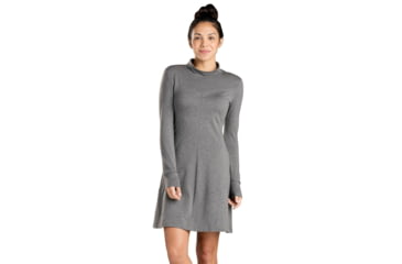 Image of Toad&amp;Co Fernview Long Sleeve Dress - Women's, Charcoal Heather, XS, T1071808-110-XS