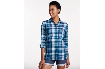 Image of Toad&amp;Co Indigo Ridge Women's Long Sleeve Shirt, Dark Indigo, Large T1252801-437-L