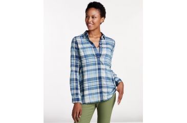 Image of Toad&amp;Co Indigo Ridge Women's Long Sleeve Shirt, Light Indigo, Extra Small T1252801-903-XS