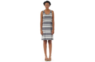 Image of Toad&amp;Co Keyhole Dress - Women's-Smoke Stripe-X-Small