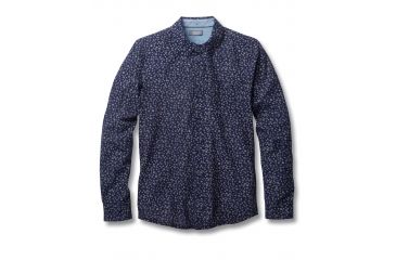Image of Toad&amp;Co Mattock Mens Long Sleeve Slim Shirt, Indigo Mini Floral Print, Large T2252806-911-L