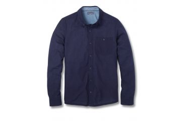 Image of Toad&amp;Co Mattock Mens Long Sleeve Slim Shirt, Dark Indigo Solid, Large T2252806-923-L