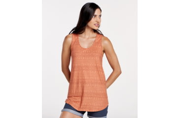 Image of Toad&amp;Co Papyrus Flowy Women's Tank, Papaya Geo Seed Print, Large T1112702-605-L