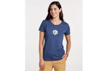 Image of Toad&amp;Co Roar Short Sleeve Womens Graphic Tee, Navy Heather, Extra Small, T1002804-131-XS
