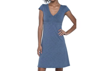 Image of Toad&amp;Co Rosemarie Dress - Women's-Indigo Stripe-X-Small