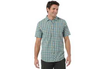 Image of Toad&amp;Co Smythy Short Sleeve Shirt - Men's-Deep Blue Green-X-Large