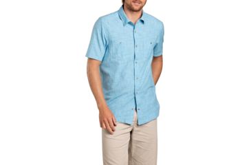Image of Toad&amp;Co Smythy Short Sleeve Shirt - Mens, Clear Blue, Extra Large, T2012137-464-XL