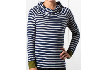 Image of Toad&amp;Co Stripe Out Boat Twist Tee - Women's-Blue Velvet Stripe-X-Small