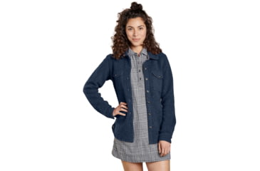 Image of Toad&amp;Co Telluride Sherpa Shirtjac T-Shirts - Womens, Blue Wing Teal, Extra Large, T1081905-320-XL