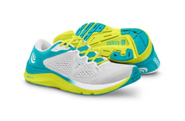 Image of Topo Athletic Fli-Lyte 4 Road Running Shoe - Womens, White/Lime, 10.5, W049-105-WHTLIM