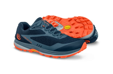 Image of Topo Athletic MT-4 Trail Running Shoe - Womens, Navy/Coral, 7, W052-070-NAVCOR