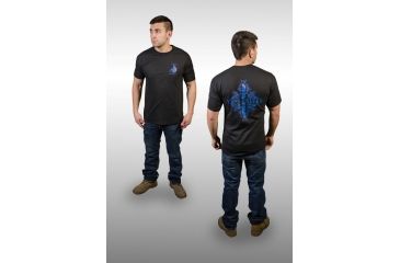 Image of Tops Knives Tops Tribal Art T-Shirt, Blue/Black, Large, TS-BBTALG