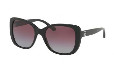 Image of Tory Burch TY7114 Sunglasses 137762-53 - Black Frame, Violet Gradient Polarized Lenses