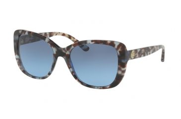 Image of Tory Burch TY7114 Sunglasses 16928F-53 - Blue Tortoise Frame, Grey Blue Gradient Lenses