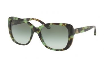 Image of Tory Burch TY7114 Sunglasses 17038E-53 - Green Tortoise Frame, Green Gradient Lenses