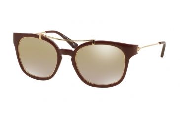 Image of Tory Burch TY9038 TY9038 Sunglasses 14006G-51 - Cabernet/Gold Frame, Gold Flash Lenses